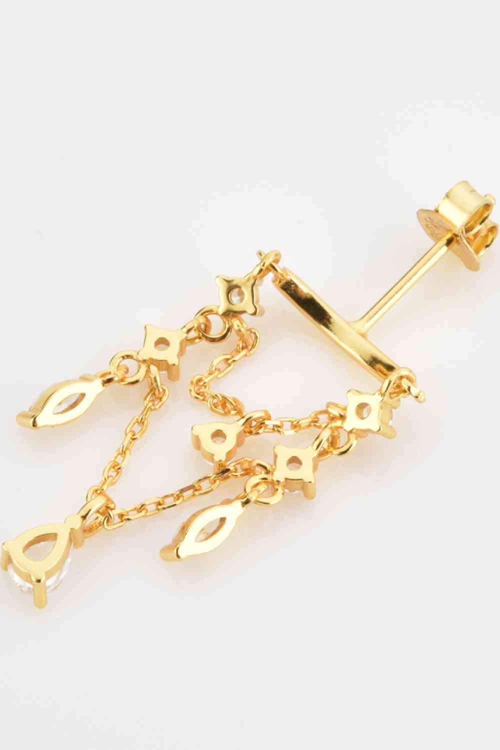Zircon 925 Sterling Silver Single Chandelier Earring - AllIn Computer