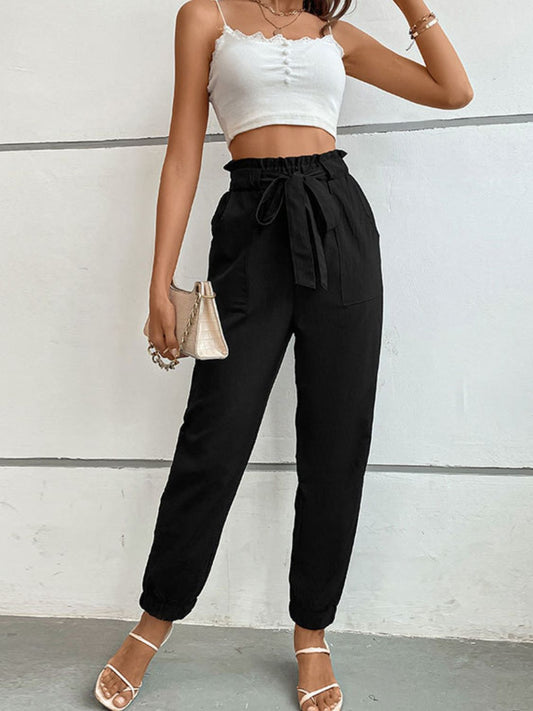 Tie Front Long Pants - AllIn Computer