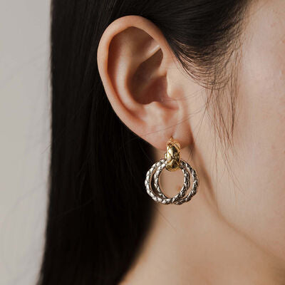 925 Sterling Silver Twisted Drop Earrings - AllIn Computer