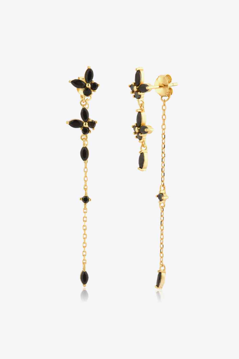 Inlaid Zircon 925 Sterling Silver Earrings - AllIn Computer