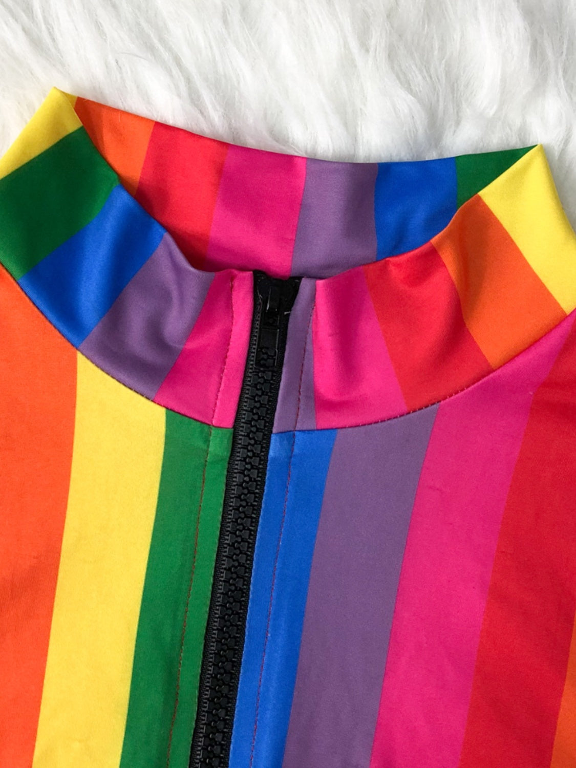 Contrast Half Zip Top and Brief Swim Set - AllIn Computer