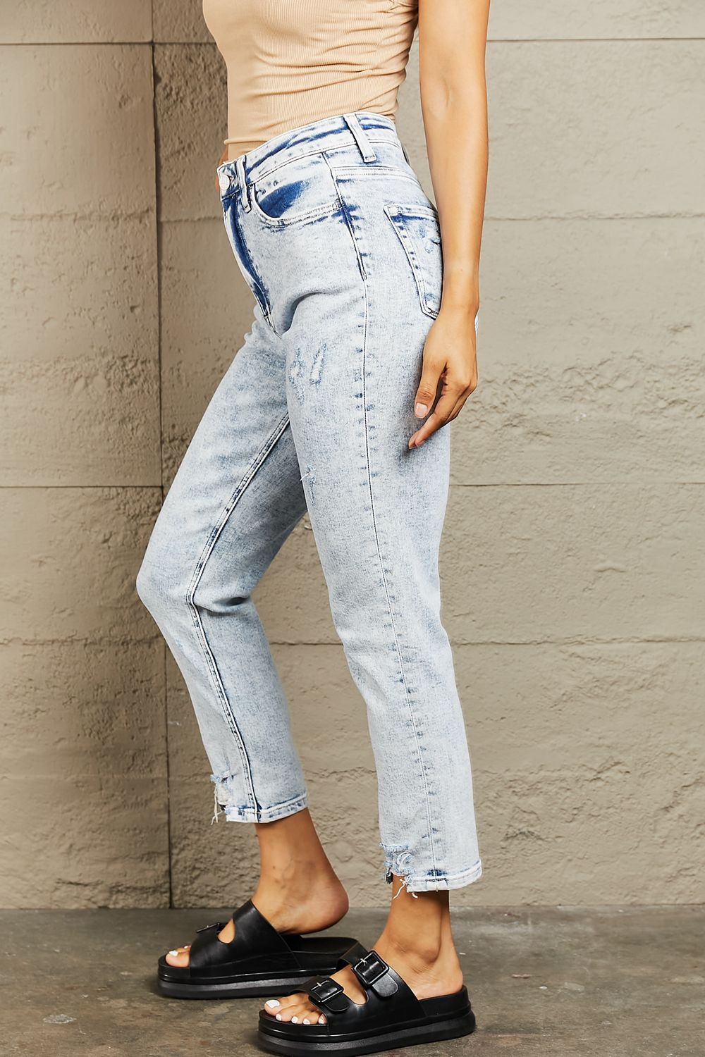 BAYEAS High Waisted Acid Wash Skinny Jeans - AllIn Computer