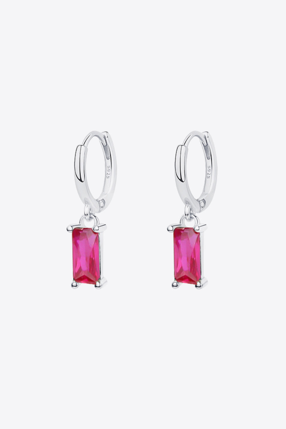 Retro 925 Sterling Silver Cubic Zirconia Drop Earrings - AllIn Computer