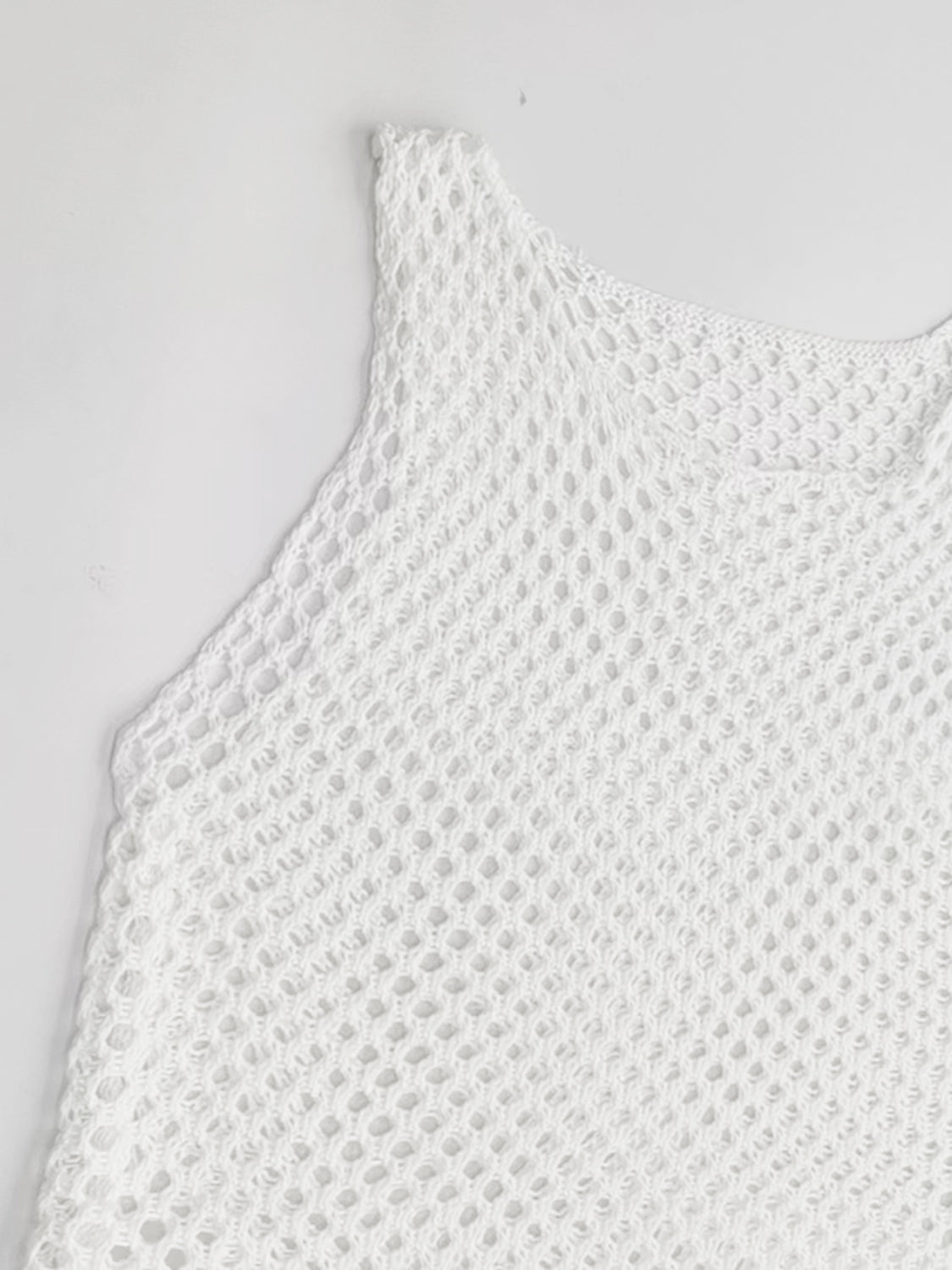 Cutout Wide Strap Cover Up with Tassel - AllIn Computer