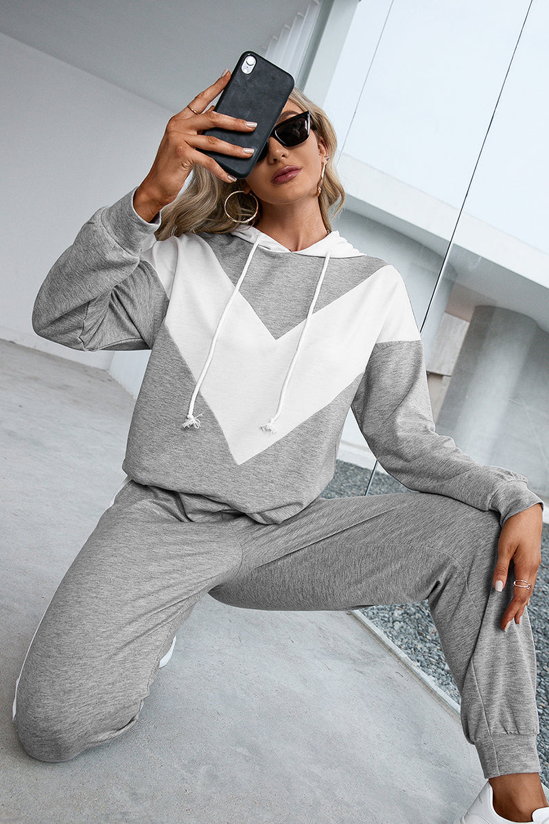 Dropped Shoulder Hoodie and Long Pants Set - AllIn Computer