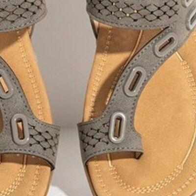 PU Leather Open Toe Sandals - AllIn Computer