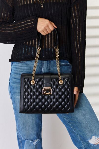 David Jones Quilted PU Leather Handbag - AllIn Computer