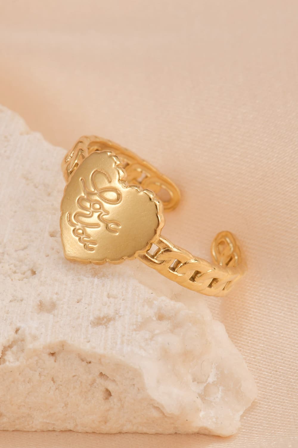 14K Gold Plated LOVE YOU Open Ring - AllIn Computer