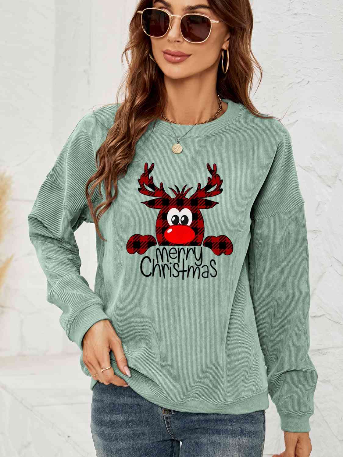 MERRY CHRISTMAS Graphic Sweatshirt - AllIn Computer