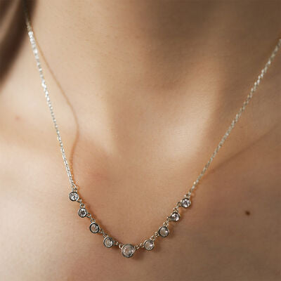 Inlaid Zircon 925 Sterling Silver Necklace - AllIn Computer