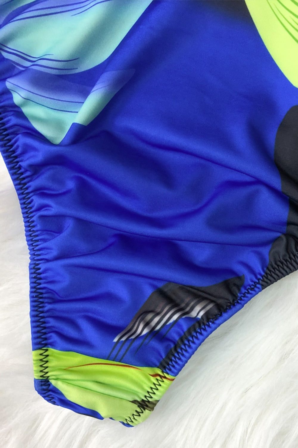 Printed Halter Neck One-Piece Swimwear - AllIn Computer