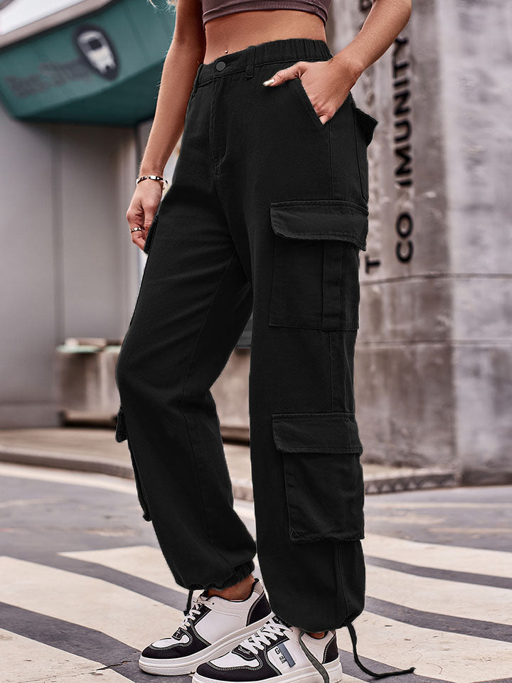 Elastic Waist Cargo Jeans - AllIn Computer