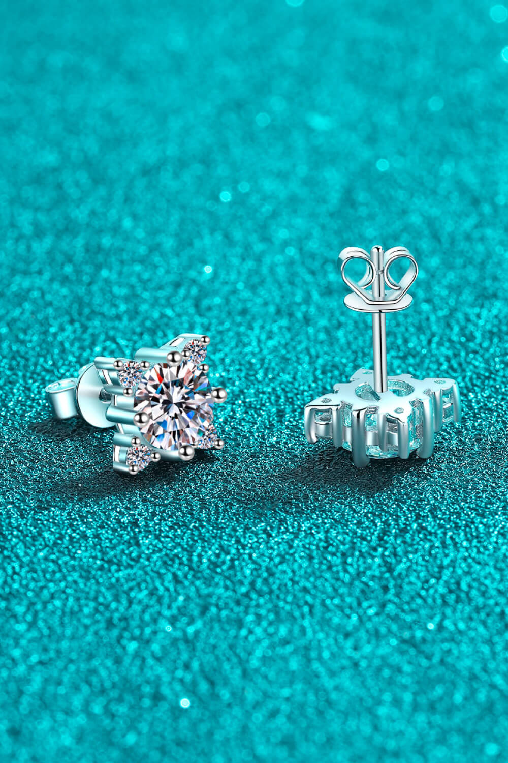 Four Leaf Clover 2 Carat Moissanite Stud Earrings - AllIn Computer