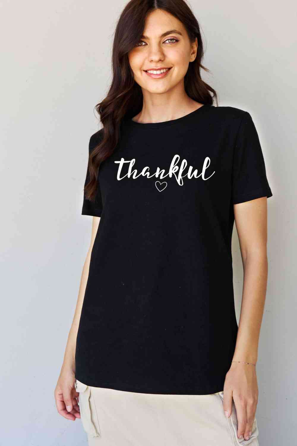 Simply Love Full Size THANKFUL Graphic T-Shirt - AllIn Computer