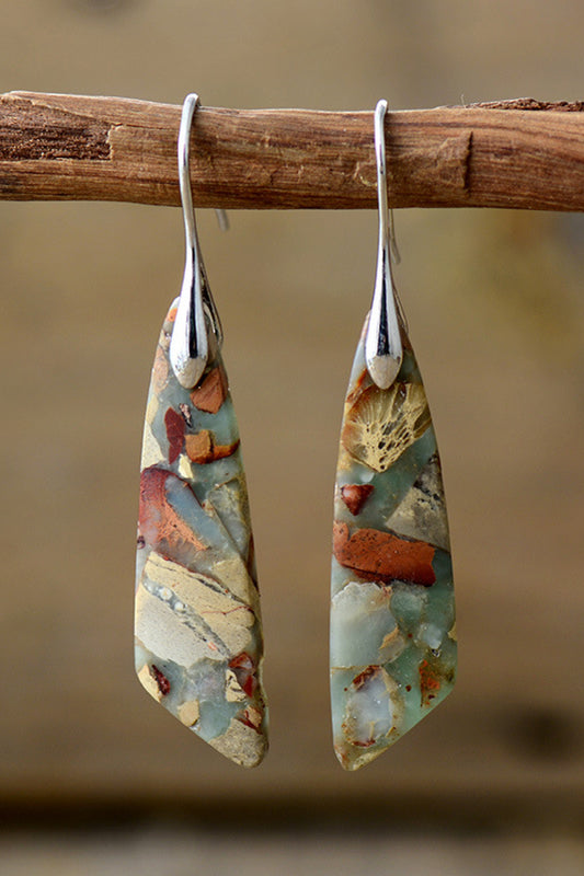 Handmade Natural Stone Dangle Earrings - AllIn Computer