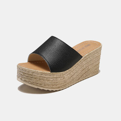 PU Leather Open Toe Sandals - AllIn Computer