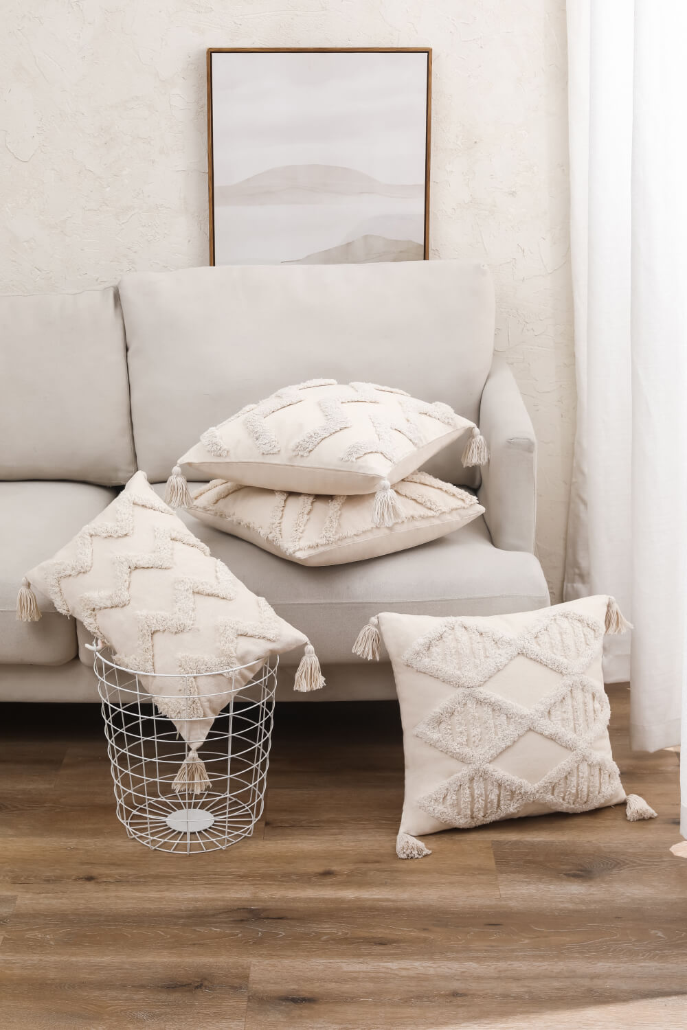 Fringe Decorative Throw Pillow Case - AllIn Computer