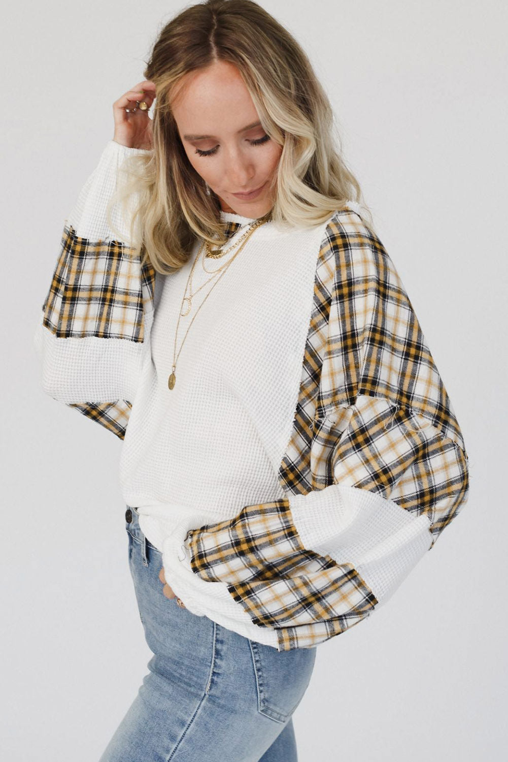 Printed Round Neck Long Sleeve Sweatshirt - AllIn Computer