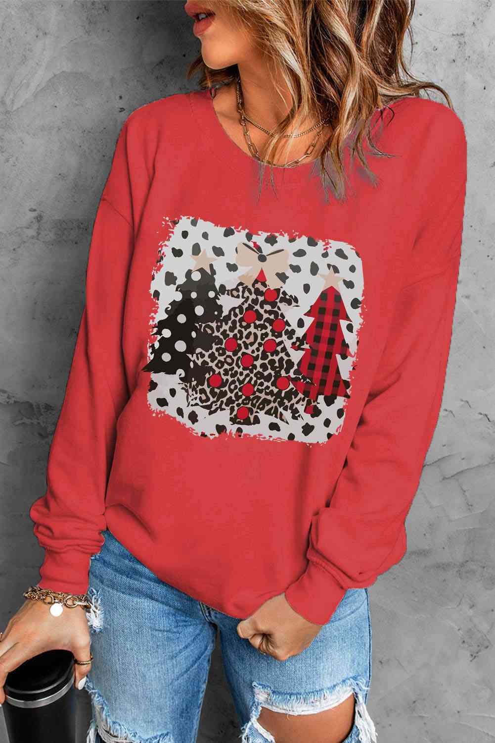 Christmas Tree Graphic Sweatshirt - AllIn Computer