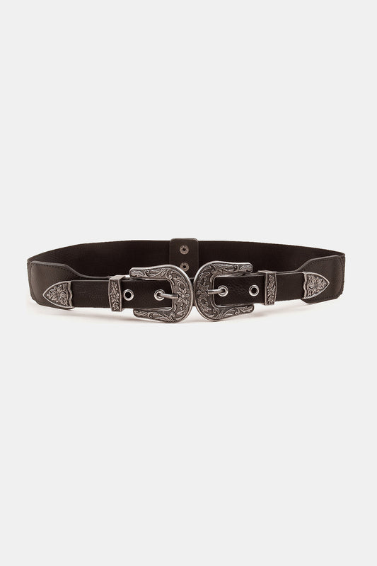 Symmetrical Zinc Alloy Buckle PU Leather Belt - AllIn Computer