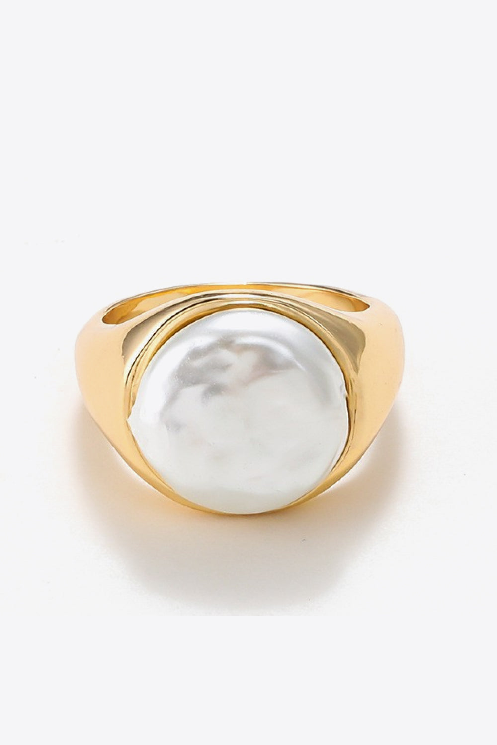 Pearl 18K Gold-Plated Alloy Ring - AllIn Computer