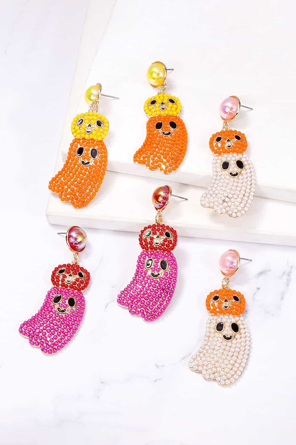 Halloween Ghost Shape Dangle Earrings - AllIn Computer