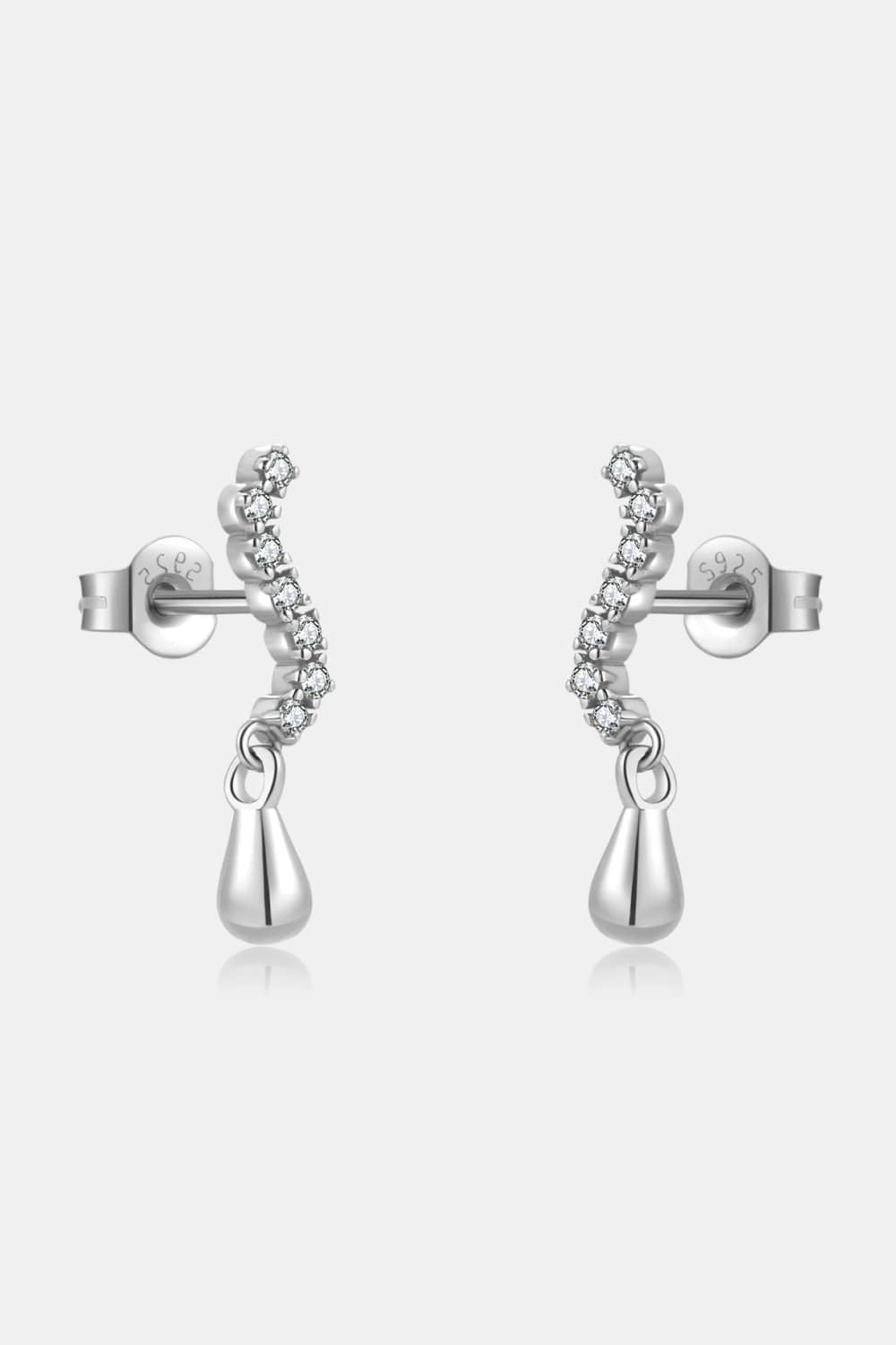 Zircon 925 Sterling Silver Drop Earrings - AllIn Computer