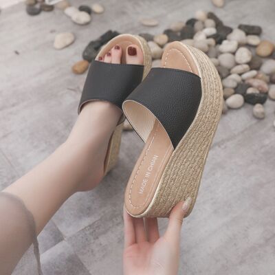 PU Leather Open Toe Sandals - AllIn Computer
