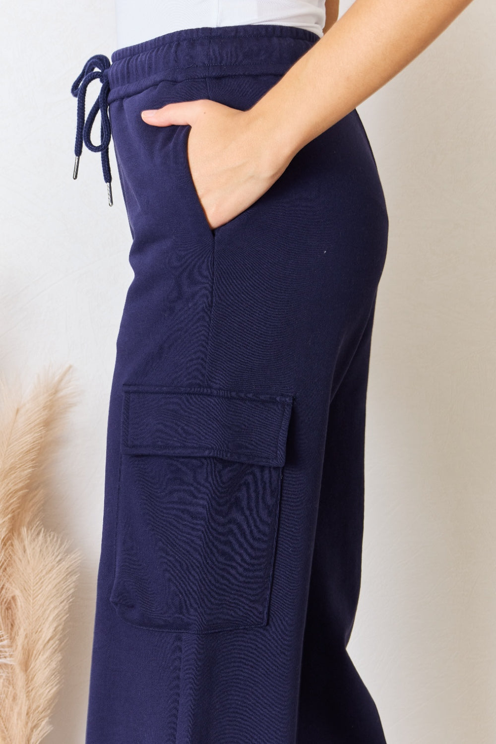 RISEN Drawstring Relaxed Cargo Wide Leg Pants - AllIn Computer