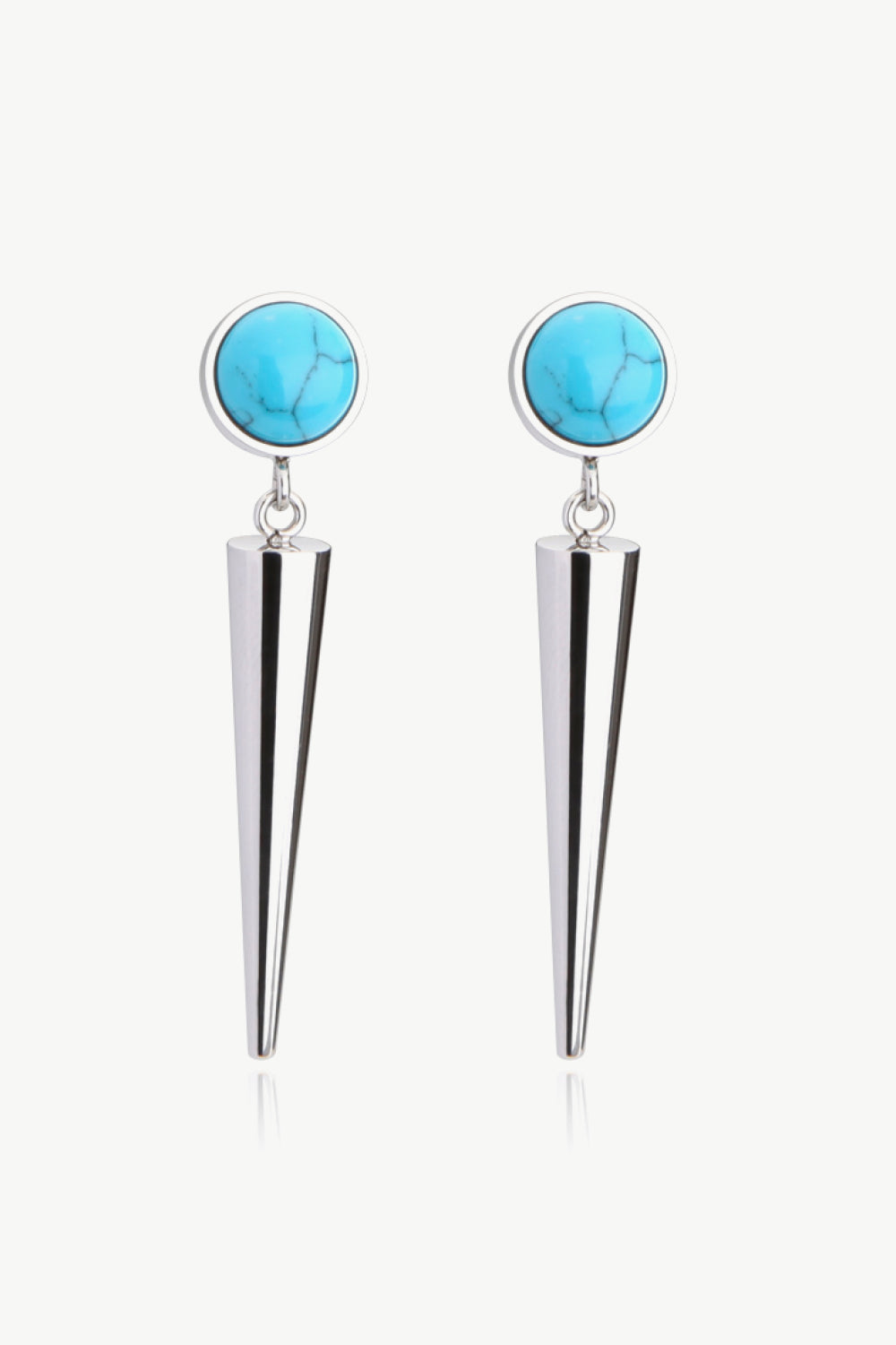 18K Stainless Steel Turquoise Drop Earrings - AllIn Computer