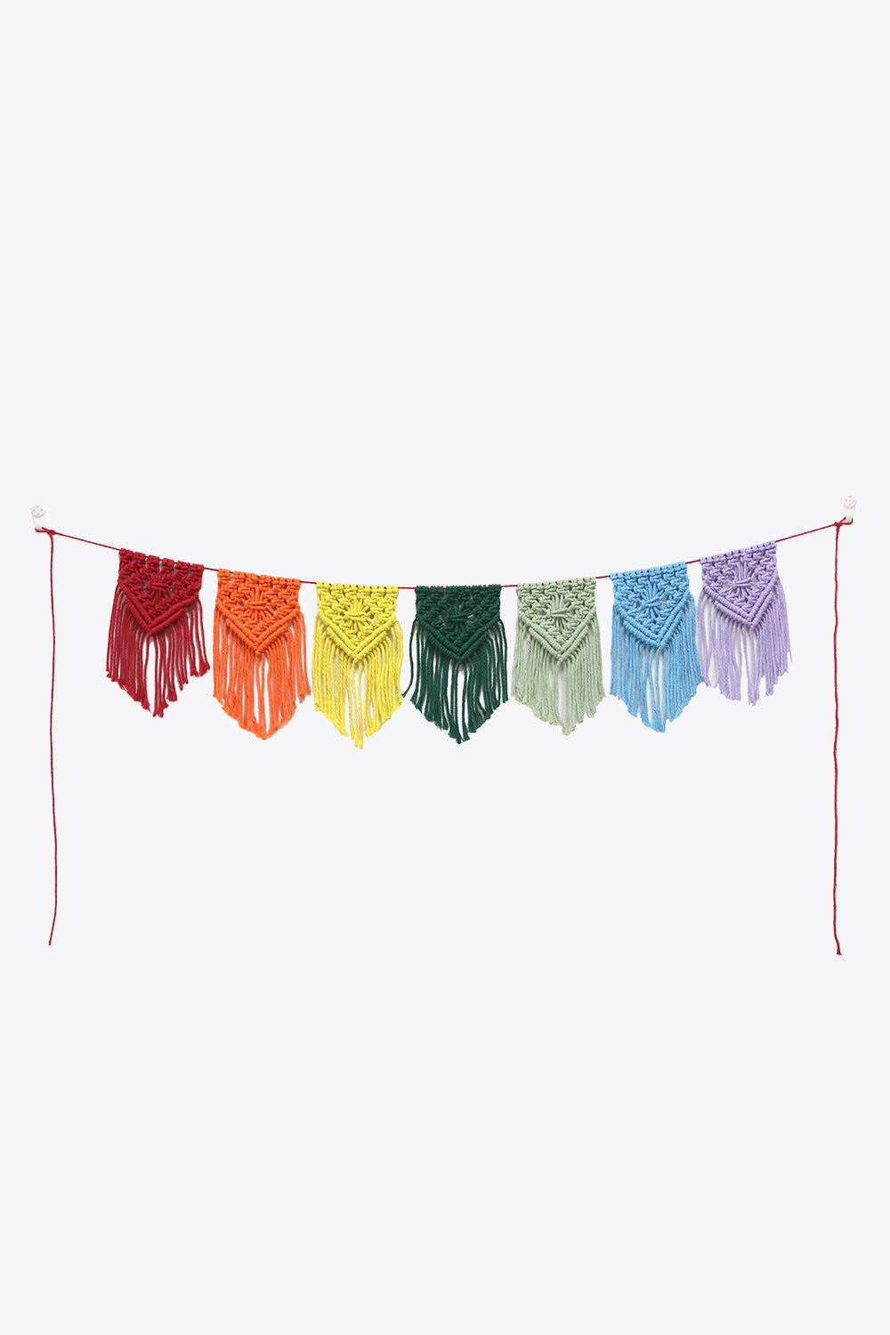 Rainbow Fringe Macrame Banner - AllIn Computer