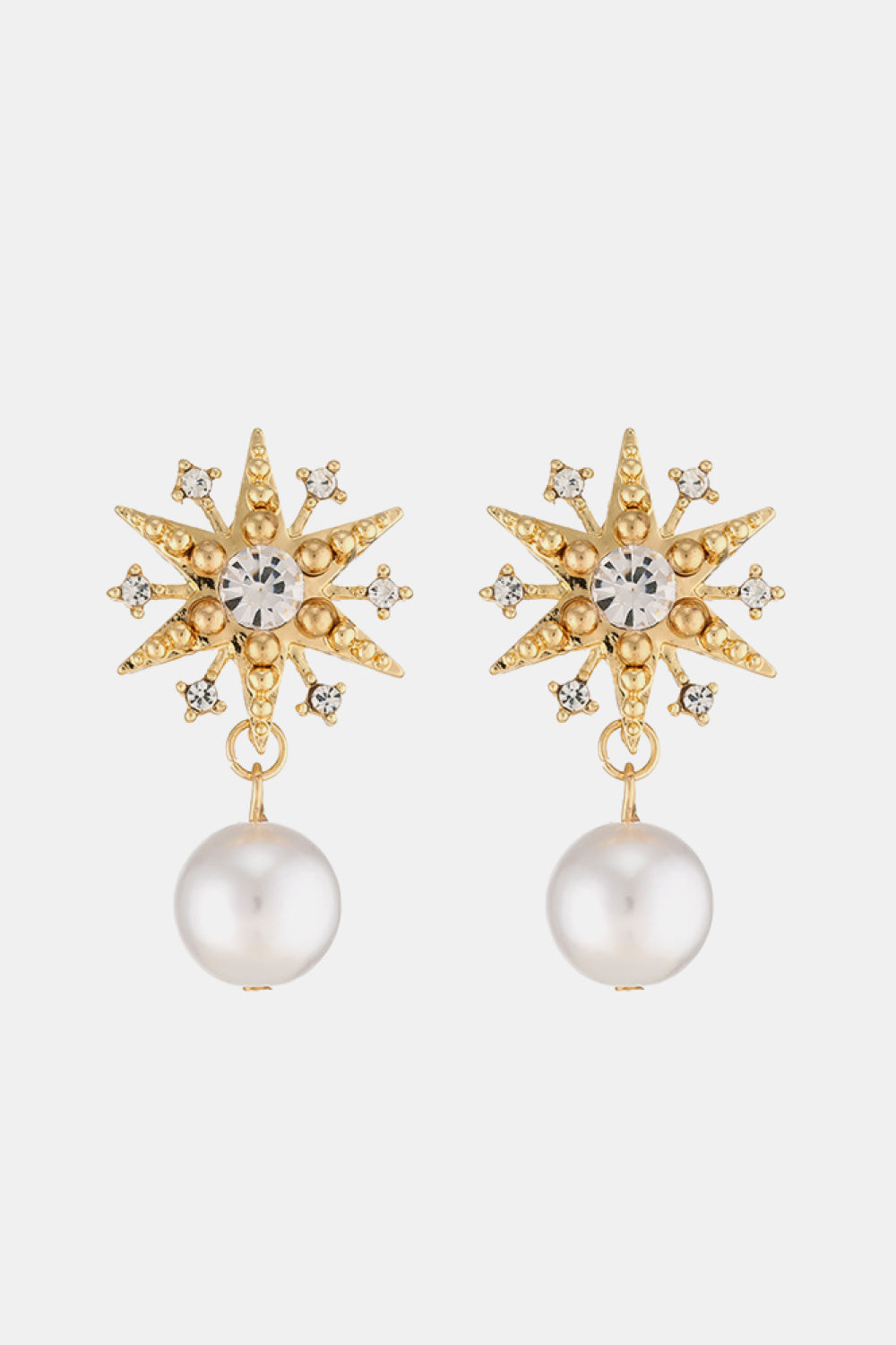 Synthetic Pearl Star Shape Alloy Earrings - AllIn Computer