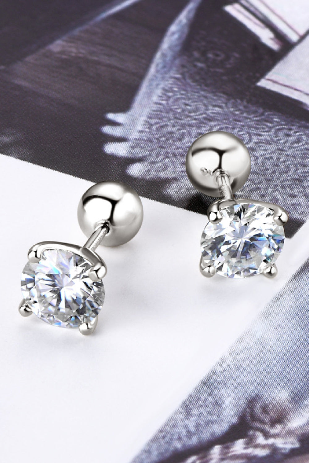 2 Carat Moissanite 925 Sterling Silver Stud Earrings - AllIn Computer