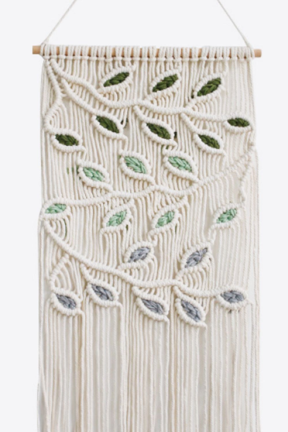 Contrast Leaf Fringe Macrame Hanging Wall Piece - AllIn Computer