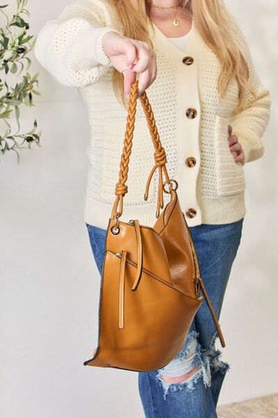 SHOMICO Zipper Detail Shoulder Bag with Pouch - AllIn Computer
