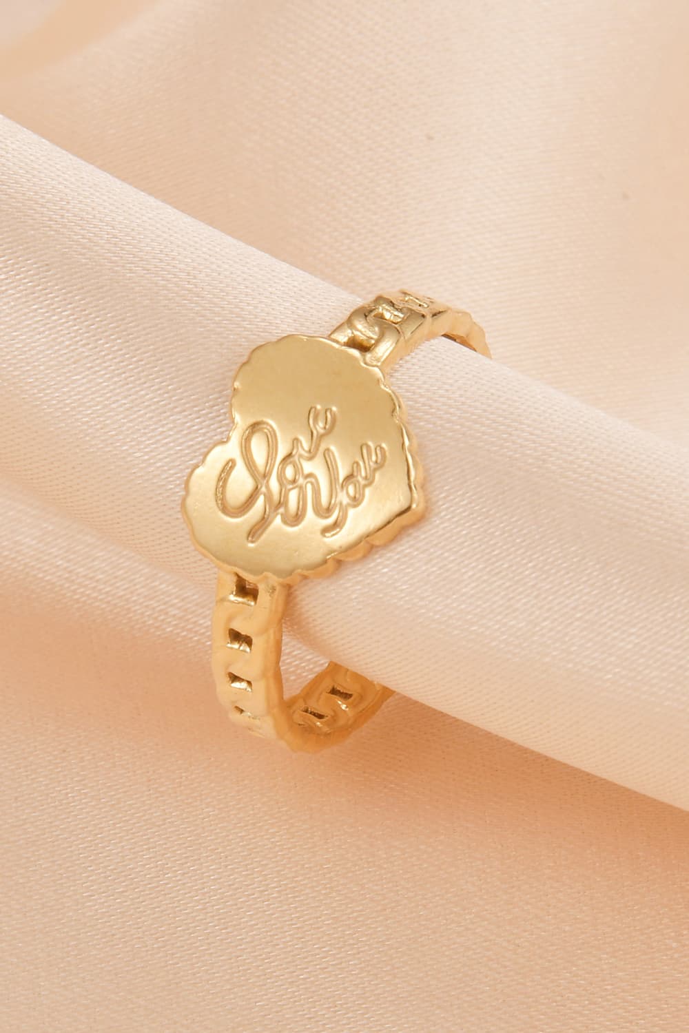 14K Gold Plated LOVE YOU Open Ring - AllIn Computer