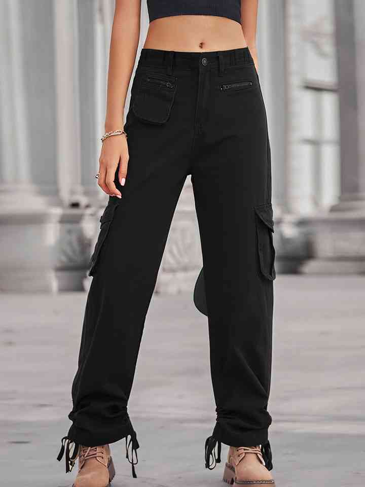 Drawstring Cargo Jeans - AllIn Computer