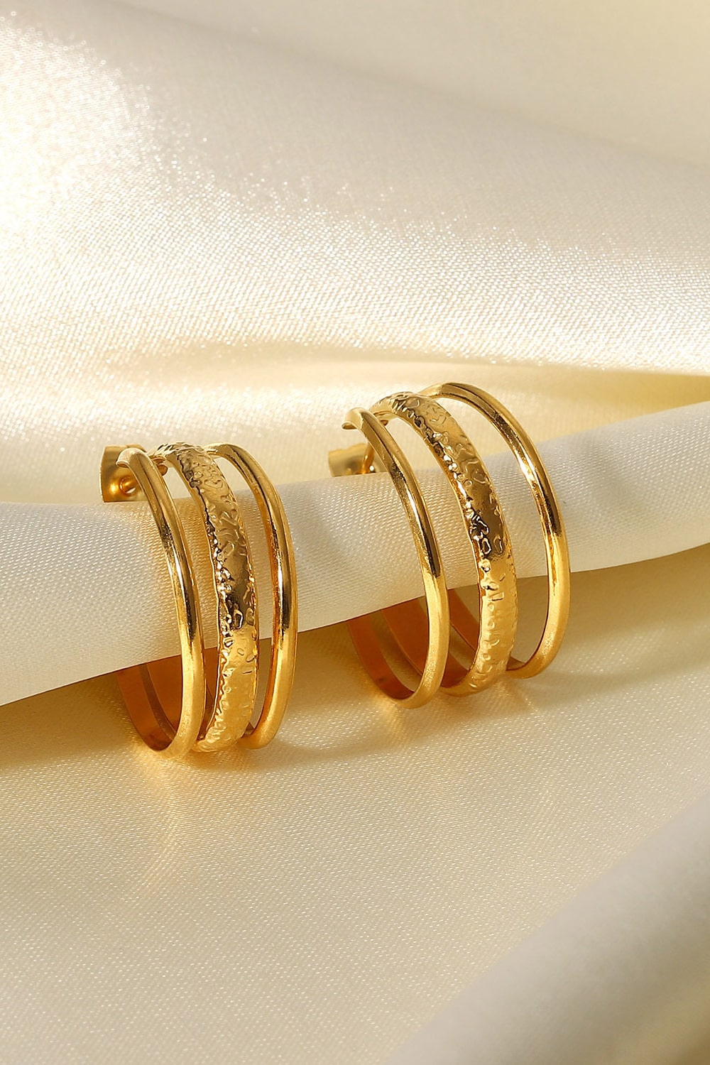 Three Is Better Than One C-Hoop Earrings - AllIn Computer