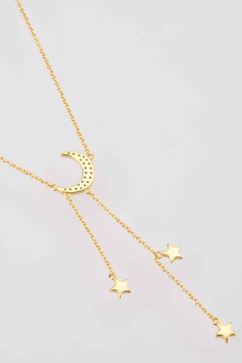 Inlaid Zircon Star and Moon Necklace - AllIn Computer