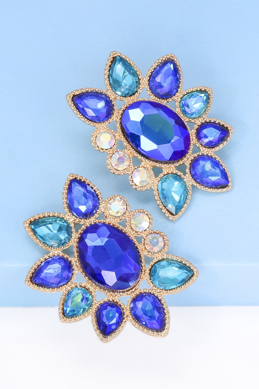 Geometrical Shape Glass Stone Dangle Earrings - AllIn Computer