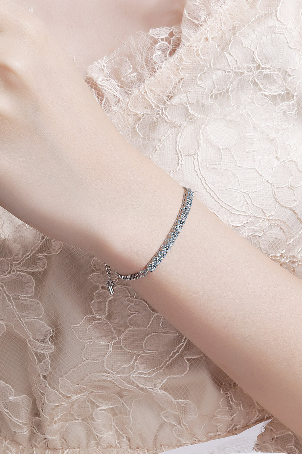 Adored Moissanite Sterling Silver Bracelet - AllIn Computer