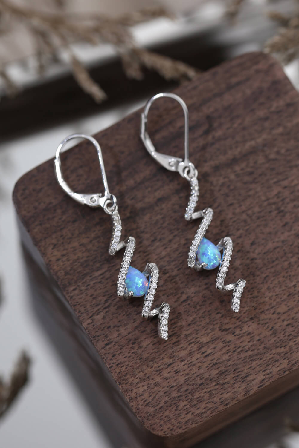 Twisted Opal Drop Earrings - AllIn Computer