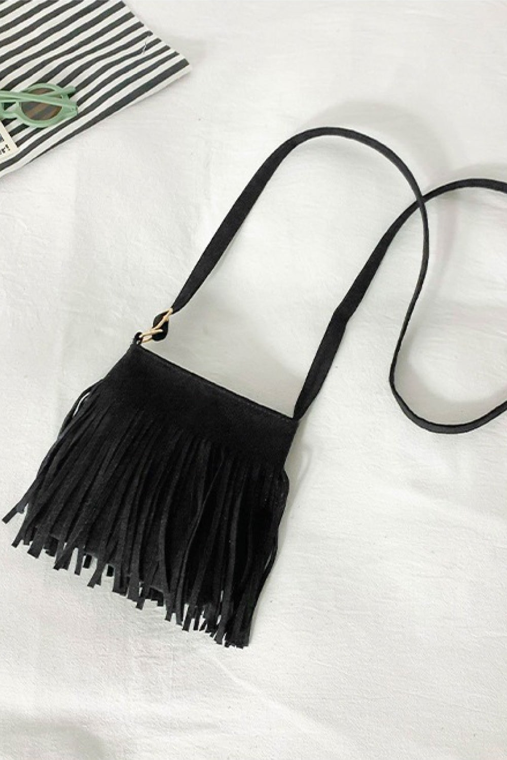 Adored PU Leather Crossbody Bag with Fringe - AllIn Computer