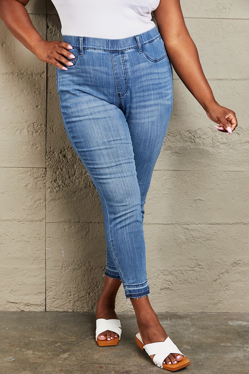 Judy Blue Janavie Full Size High Waisted Pull On Skinny Jeans - AllIn Computer