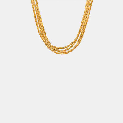 18K Gold-Plated Multi-Layer Clavicle Chain Necklace - AllIn Computer
