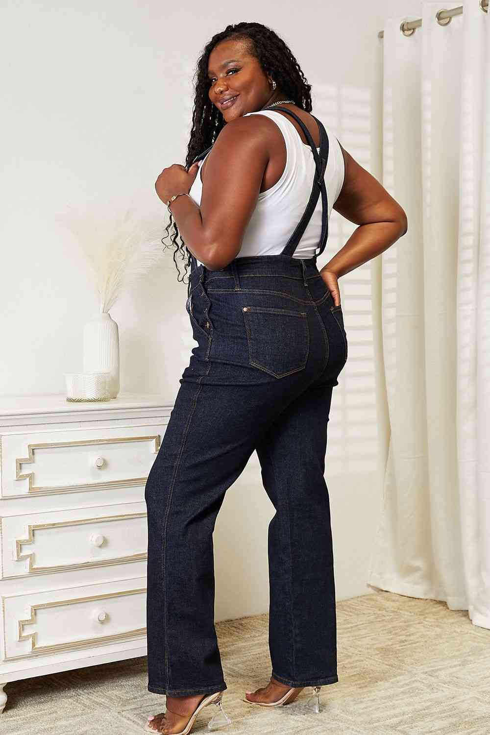 Judy Blue Full Size High Waist Classic Denim Overalls - AllIn Computer