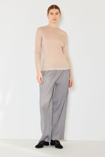 Marina West Swim Pleated Long Sleeve Boatneck Top - AllIn Computer