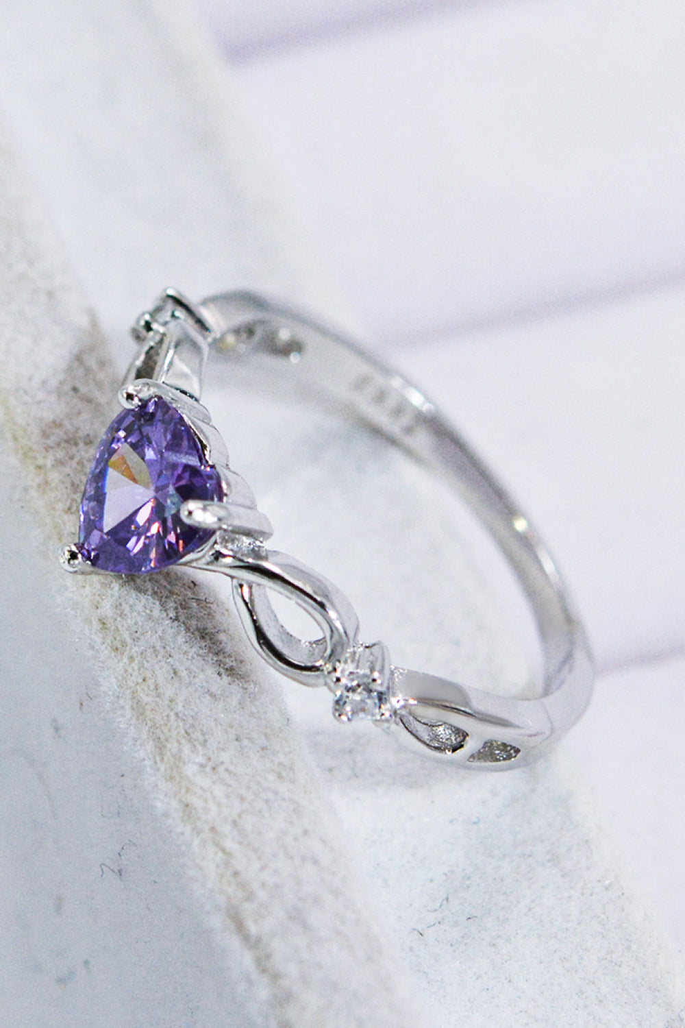 Crystal Heart 925 Sterling Silver Ring - AllIn Computer