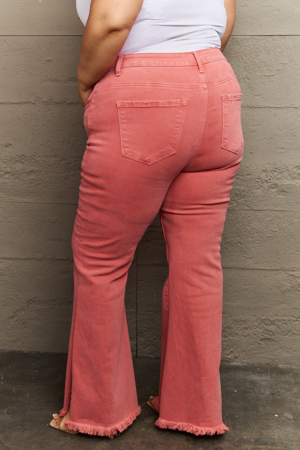RISEN Bailey Full Size High Waist Side Slit Flare Jeans - AllIn Computer