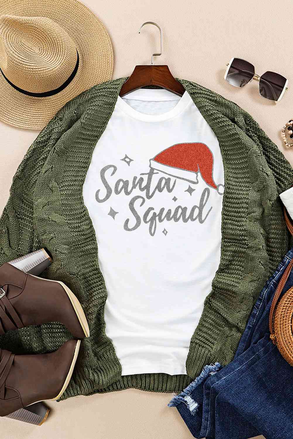 SANTA SQUAD Graphic Short Sleeve T-Shirt - AllIn Computer